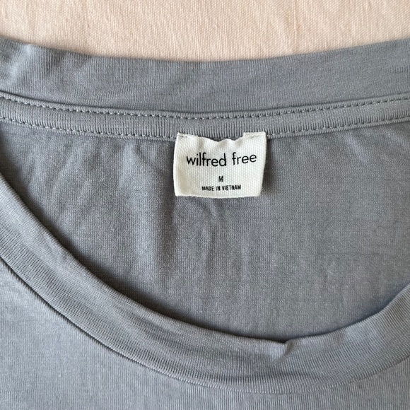 Aritzia Wilfred Free⎜BABY TEE BODYSUIT⎜MARBLE GREY - Picture 8 of 13